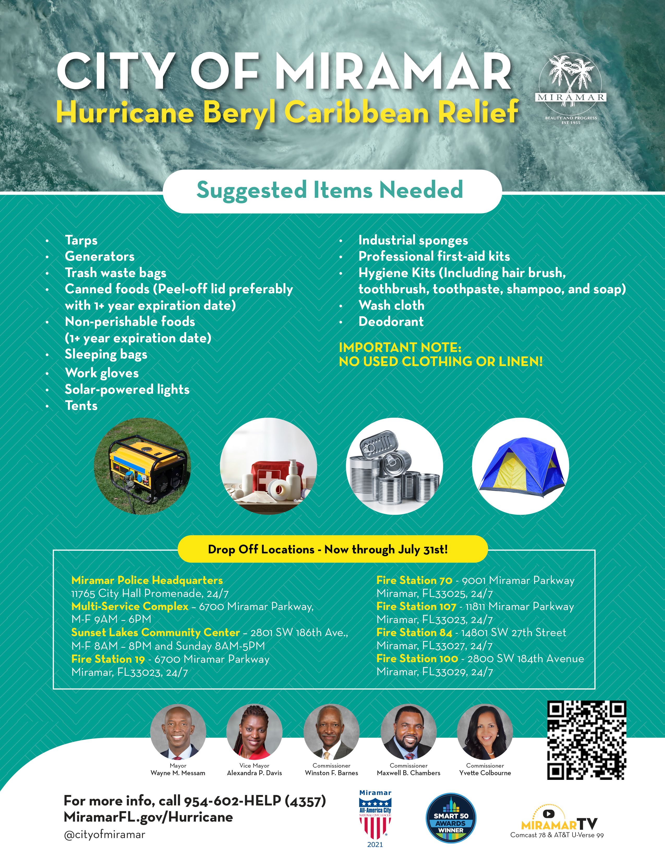 In response to the devastating impact of Hurricane Beryl on the Caribbean islands, the City of Miramar has launched a crucial relief effort to support those affected. Starting today, residents are encouraged to donate essential supplies to aid Caribbean residents in their time of need.